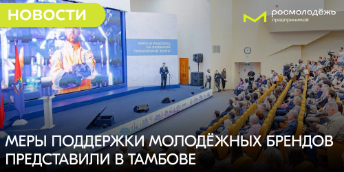Меры поддержки молодёжных брендов представили в Тамбове